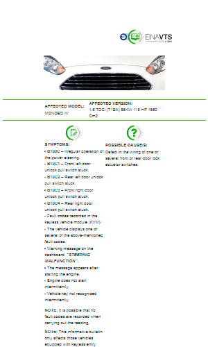 ford mondeo technical service bulletin